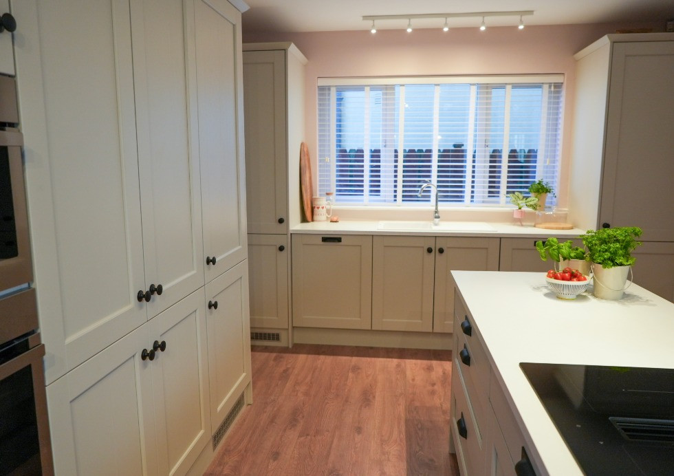 Karen and Will's new Mirano Sage kitchen