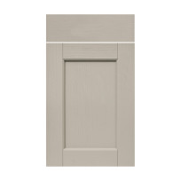 Dereham Taupe Door - Shaker-style beaded door with taupe and woodgrain finish