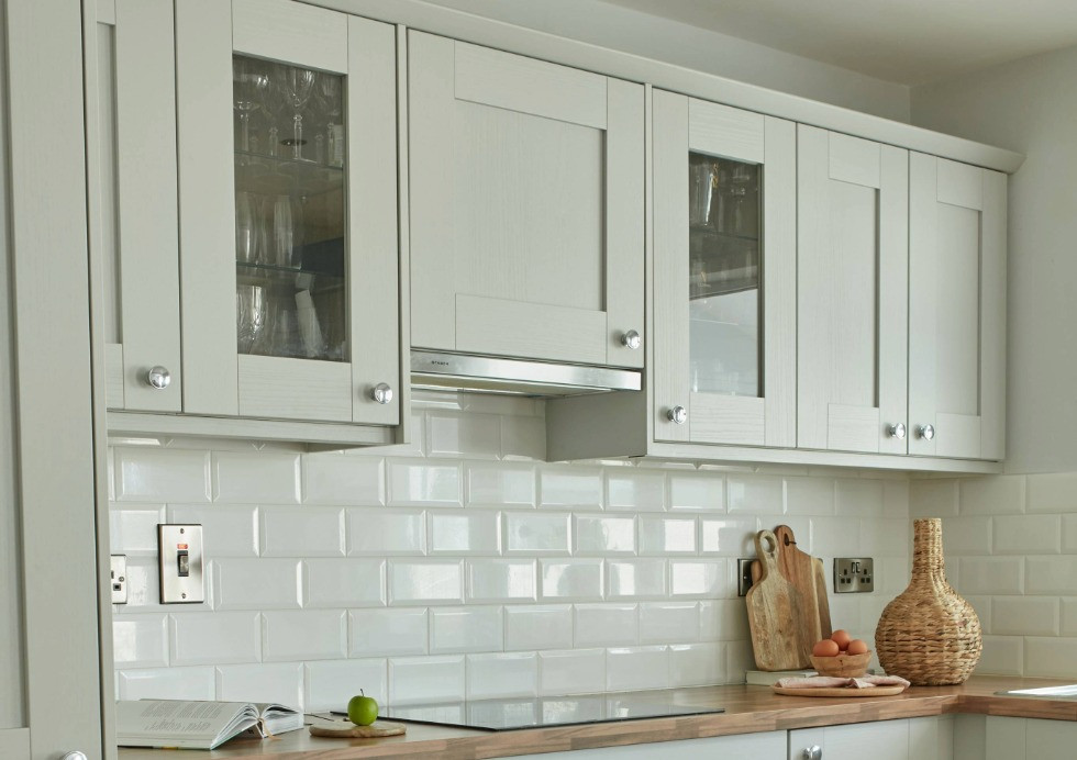 Glass-Door Wall Units - Augusta Light Grey - Early