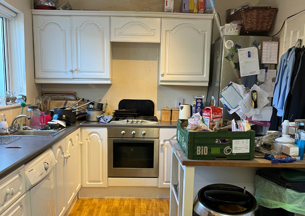 Caoimhe and Arran old kitchen in Gorey - Home Rescue 2025
