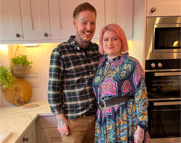 Luke and Amy - Episode 1 of Home Rescue 2023 on RTE - Augusta kitchen
