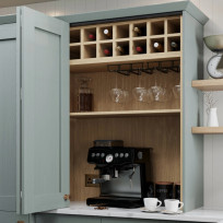 A bi-fold unit in the Mirano Sage kitchen range