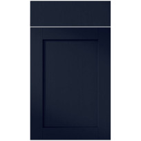Textured ink blue kitchen door with a balanced medium rail design.