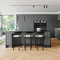 Modica Graphite kitchen with island