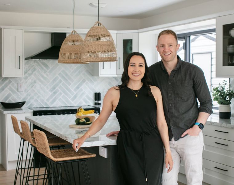 Naomi and Brian Augusta Two Tone Kitchen