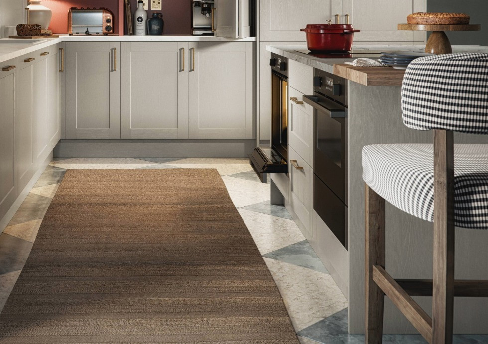 Neff Ovens with Slide and Hide Door located inside the kitchen island of Mirano Linen