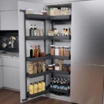 Swing Larder with Anthracite Closed Shelving