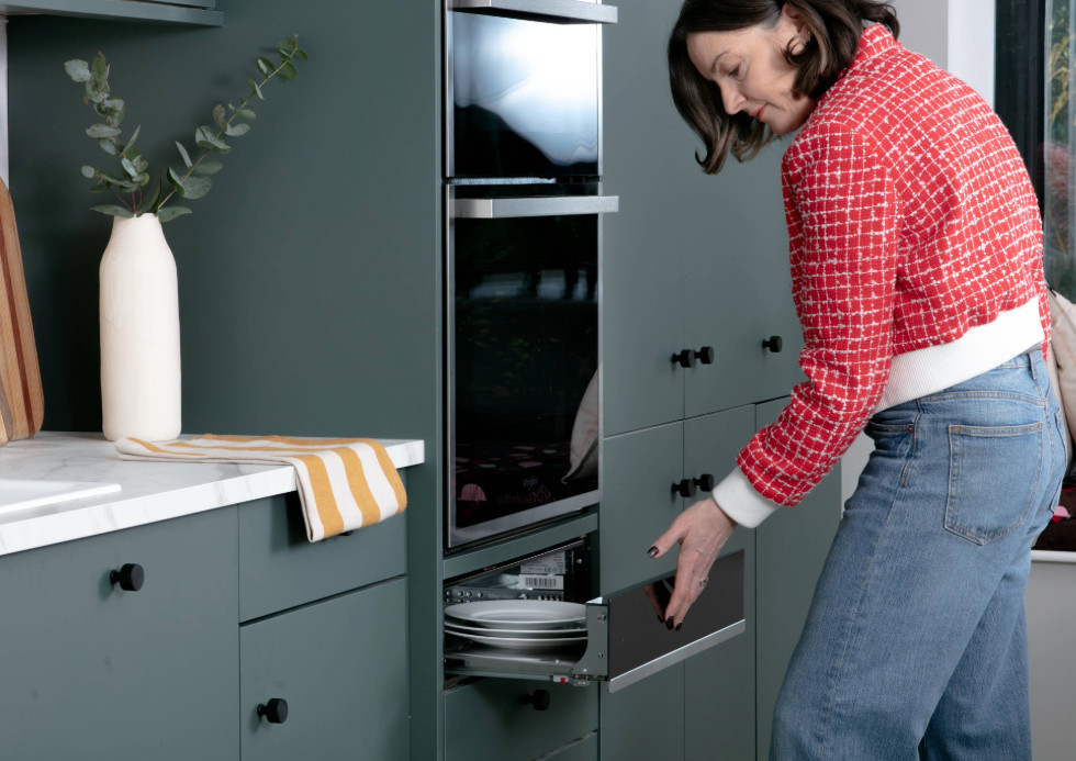 Dee Coleman Warming Drawer Modica Forest Green Kitchen