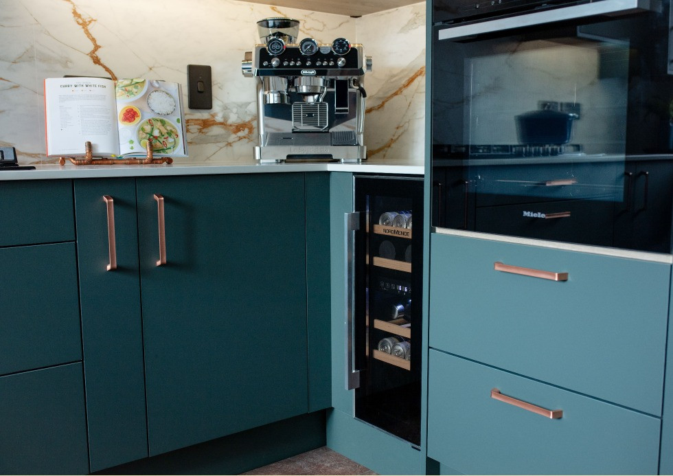 Gina Daly Modica Forest Green Kitchen Wine Cooler