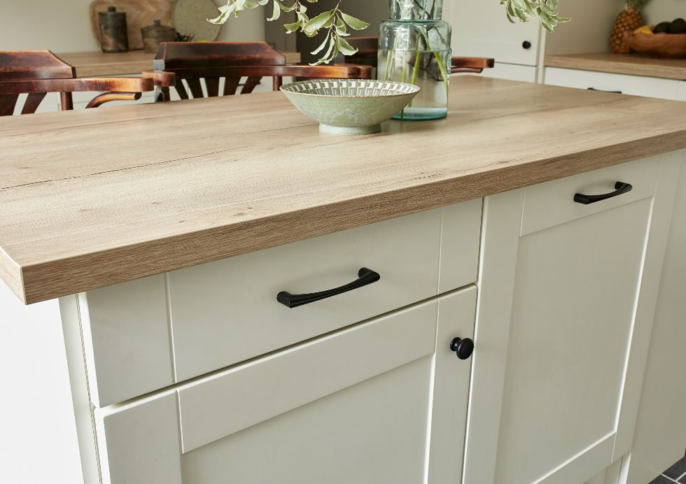 with drawers and integrated bins