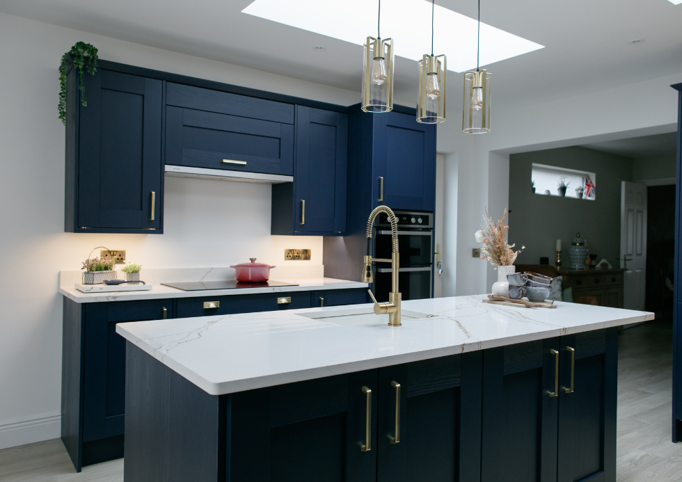 Deirdre Augusta Midnight Blue Kitchen Island Oven