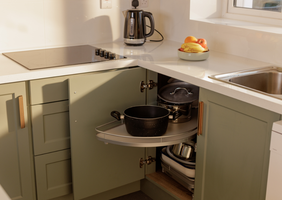 Ennis Simon Communities of Ireland Kitchen with Le Mans Corner Storage