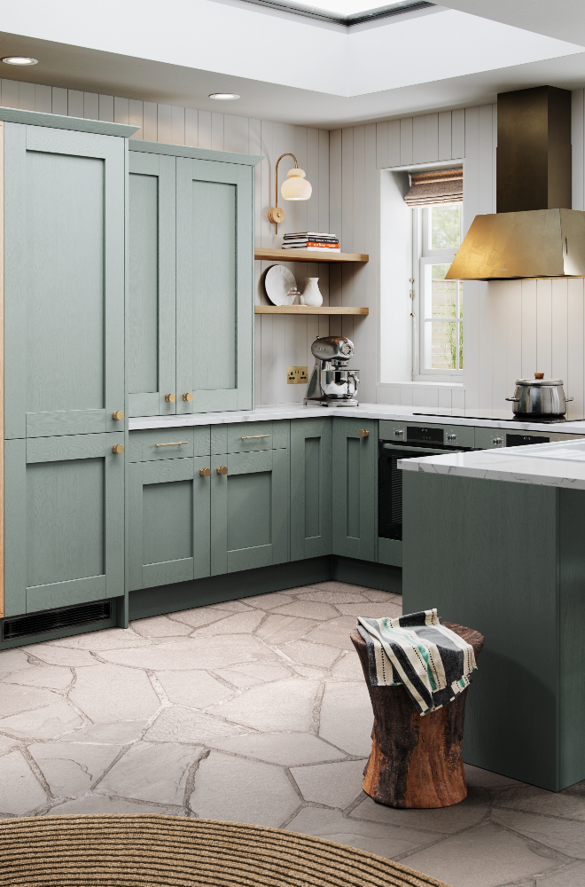 Mirano Sage kitchen - u-shaped with Peninsula