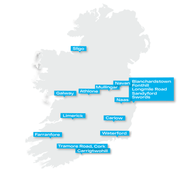 Ireland Kitchen Showrooms - Cash and Carry Kitchens - Location Map